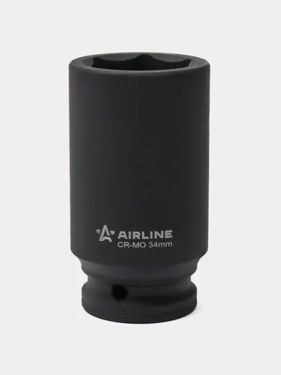 Головка ударная торцевая 3/4" DR, шестигранная, 34 мм, L=90 мм, AT-IS34-37