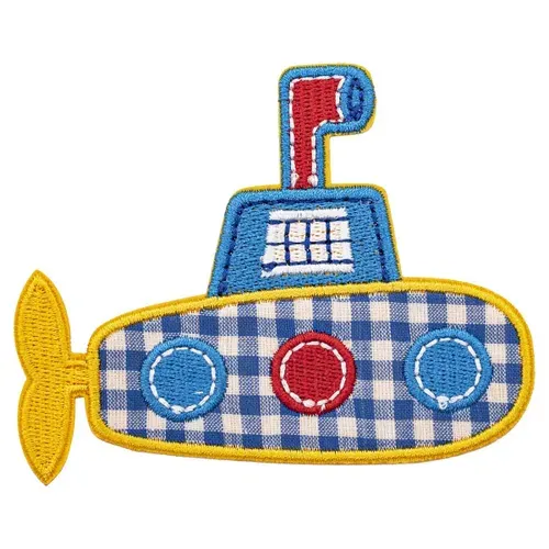 Термонаклейка для одежды, Подводная лодка, 9,3х7,3 см, Hobby&Pro