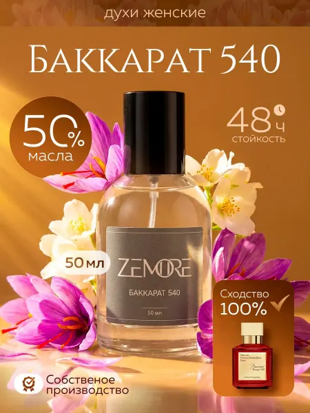 Zemore Духи женские стойкие Baccarat 540 50мл