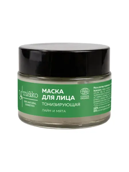Mi&ko Маска для лица Лайм и мята тонизирующая, 60мл