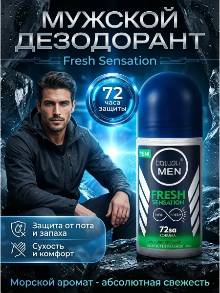 NIVEA Дезодорант мужской Водный парфюм шариковый 50мл