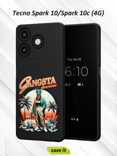 Case it Чехол на Tecno Spark 10 Spark 10c 4G принт American gangster