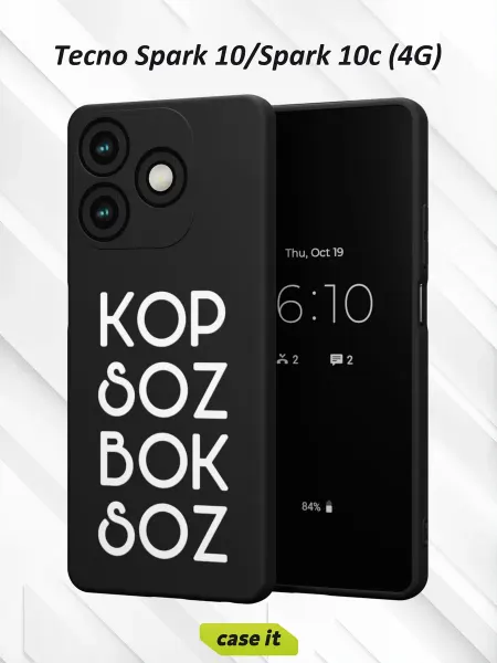 Case it Чехол на Tecno Spark 10 Spark 10c 4G принт Kop soz bok soz
