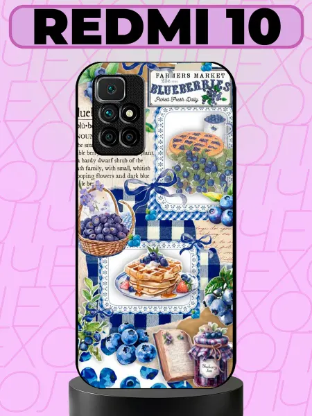 Aiiir Чехол на Redmi 10 blueberry
