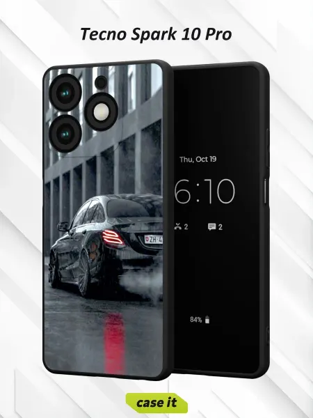 Case it Чехол на Tecno Spark 10 Pro с принтом эффектный дрифт