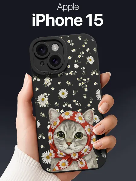 SCDesign Чехол на iPhone 15 с котиками