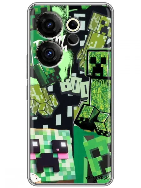360skin Чехол на Tecno Camon 20 Premier Minecraft Майнкрафт