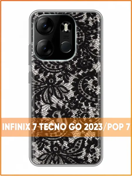 Case Face Чехол на Tecno Spark Go 2023 с принтом Кружева