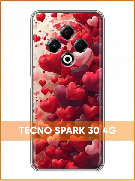 Case Face Чехол на Tecno Spark 30 4G с принтом Хеллоу Китти