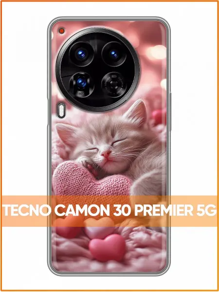 Case Face Чехол на Tecno Camon 30 Premier 5G с принтом Котенок спит