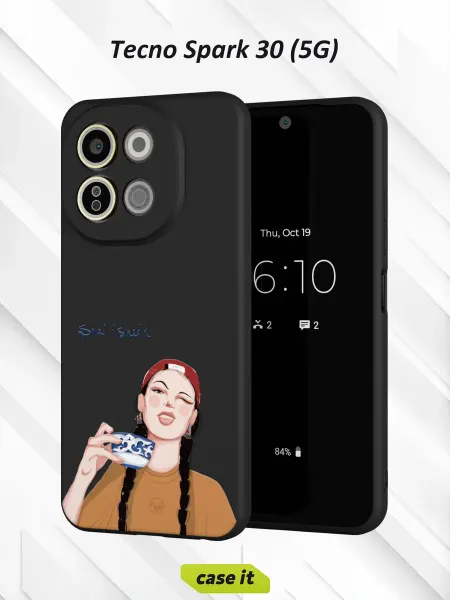 Case it Чехол на Tecno Spark 30 5Gс принтом Kazakh Girls