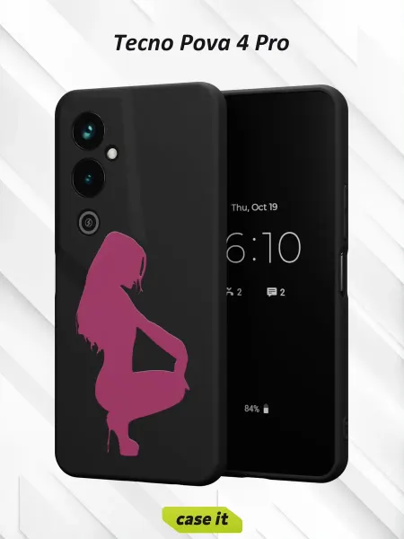 Case it Чехол на Tecno Pova 4 Proс принтом Девушка