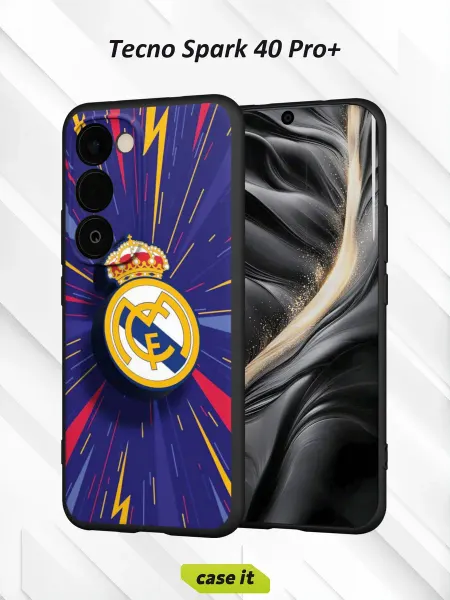 Case it Чехол на Tecno Spark 40 Pro+ с принтом Мадридский Реал