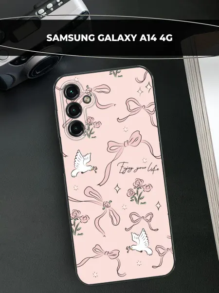 Samsung Чехол на Galaxy A14 4G с бантиками