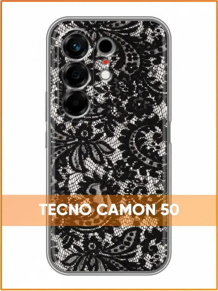 Case Face Чехол на Tecno Camon 50 с принтом Кружева