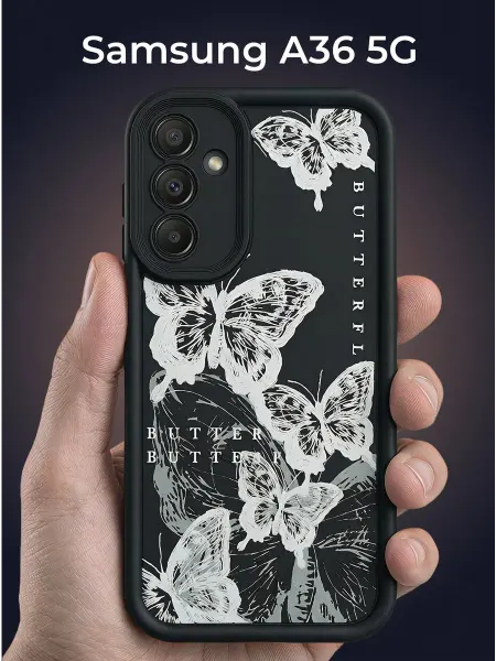 URBAZZA Чехол на Samsung Galaxy A36 5G с бортиками и рисунком