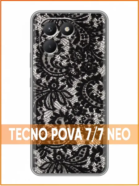 Case Face Чехол на Tecno Pova 7 Neo с принтом Кружева