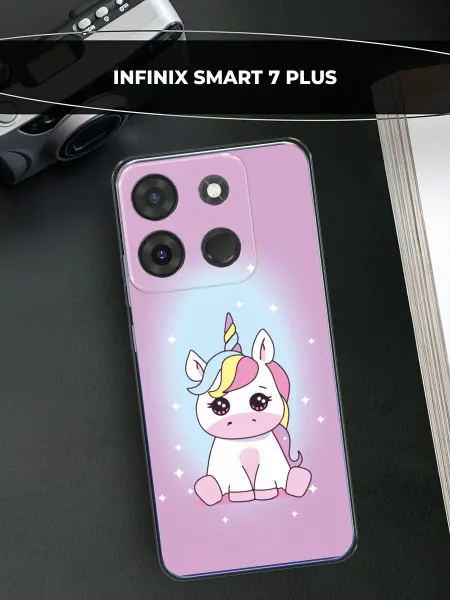 Infinix Чехол на Smart 7 Plus единорог