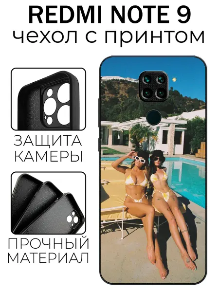 Stylishcase Чехол глянцевый на Redmi Note 9 девушки