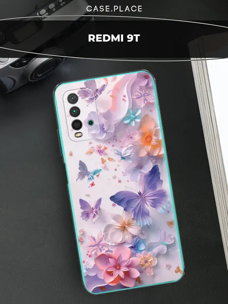 Xiaomi Чехол на Redmi 9T с бабочками