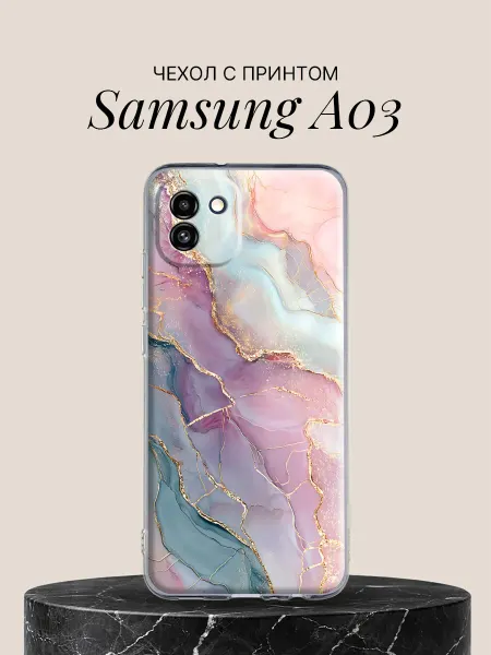 Samsung Чехол на A03 с принтом Нежная акварель