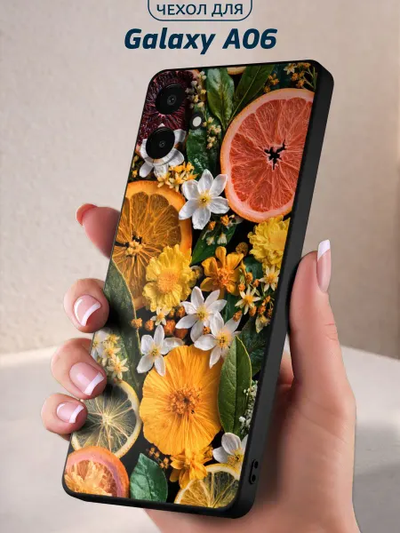 Infinity pick Чехол на Galaxy A06 с принтом Цитрусовый сад