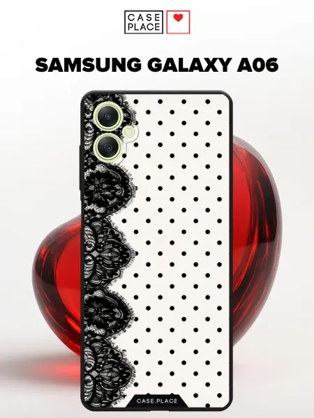 Samsung Матовый чехол на A06 горошек