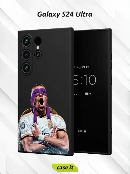 Case it Чехол на Samsung S24 Ultra принт Удивленный Килиан Мбаппе