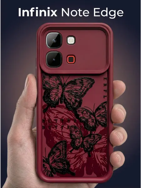 URBAZZA Чехол на infinix Note Edge с бортиками и рисунком
