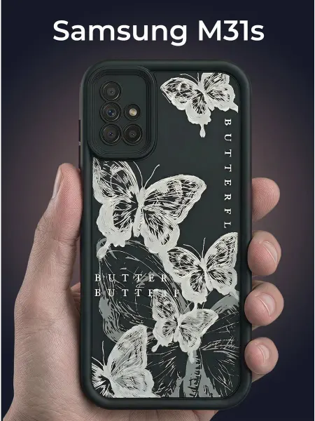 URBAZZA Чехол на Samsung Galaxy M31s с бортиками и рисунком