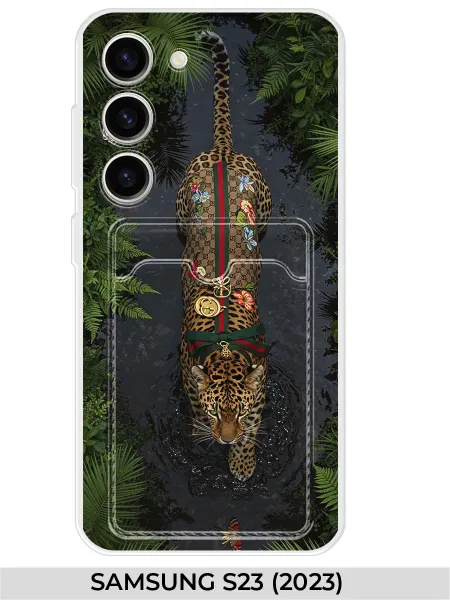 NOOTO Чехол с карманом на Samsung S23 (для Самсунг с23) Гуччи