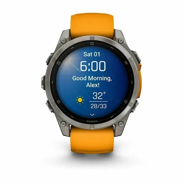 Часы Garmin Fenix 8, AMOLED, сапфировое стекло, титановый корпус, GPS