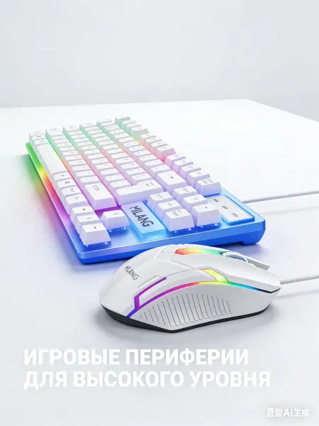 CyberLynx Набор клавиатура мышь наушники для компьютера с подсветкой