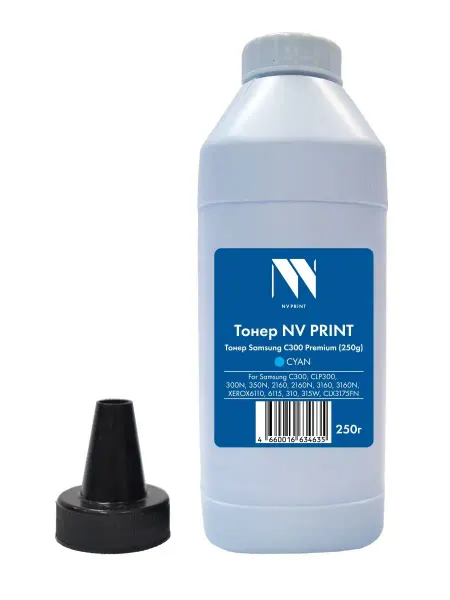 NV Print Тонер для Samsung C300 Premium (250 г) Cyan