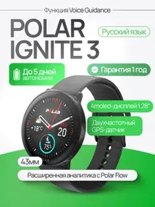 Смарт-часы Polar Ignite 3, 43mm, Black