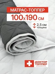 Русский Топпер Матрас-топпер для дивана, кровати 2.5 см 100х190