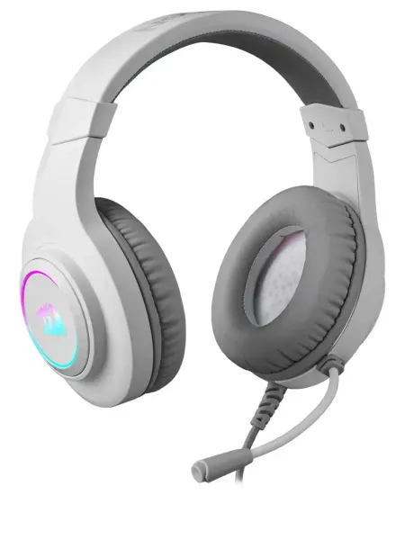 Redragon Гарнитура проводная Hylas 70840 RGB, 3.5 Jack, белая