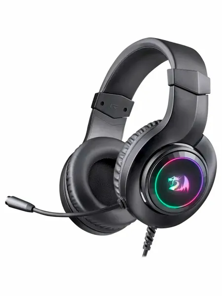 Гарнитура игровая Redragon Hylas, проводная, RGB, USB/3.5 мм, черный (77231)