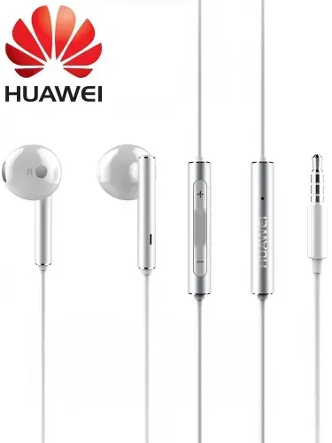 Наушники проводные Huawei AM116 Metal Version, mini jack 3.5 mm, белый, серебристый