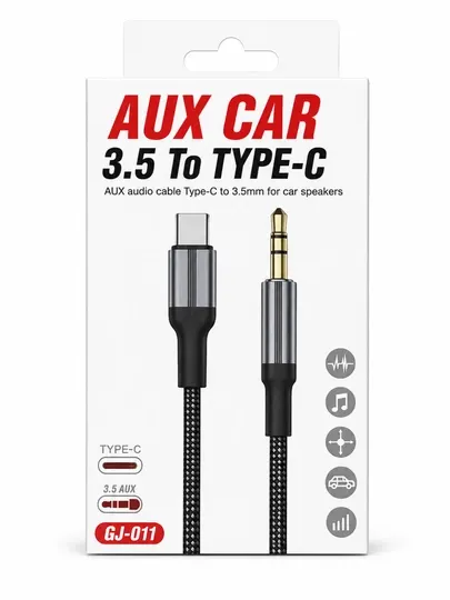 Кабель USB Type-C – AUX 3.5 мм для Автомобиля Hi-Fi Стерео Аудиокабель