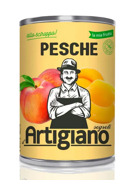 Персики Artigiano в сиропе половинками, 400 г