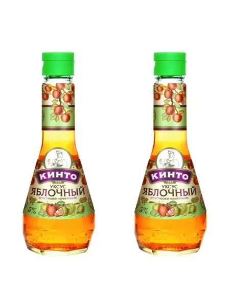 Кинто Уксус яблочный 5%, 500 мл, 2 шт