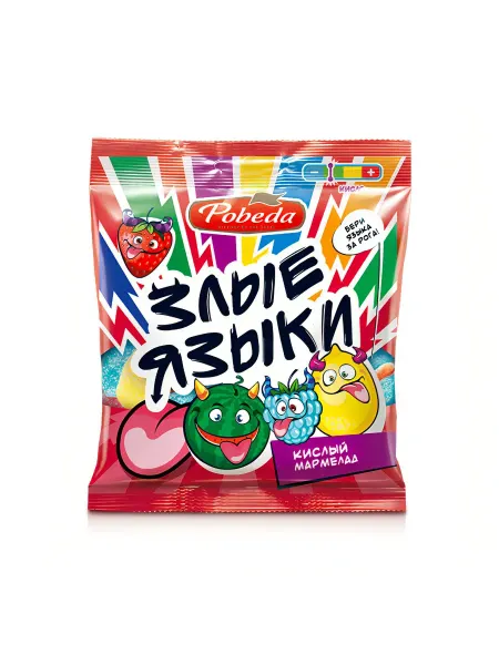 Победа Вкуса Мармелад жевательный "Злые языки", 75г