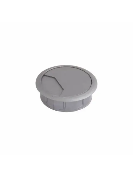 AksMebel Пропуск кабельный пластиковый круглый D60мм, металлик