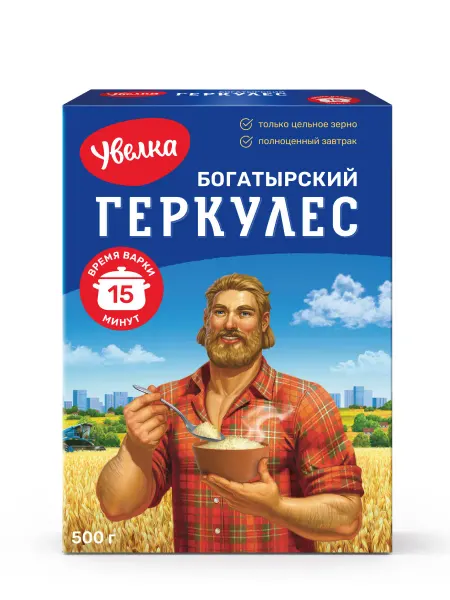 Увелка Геркулес Богатырский 15 минут, 500 г