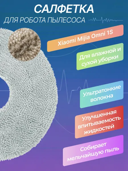 Салфетки для робота пылесоса Omni 1S 4шт