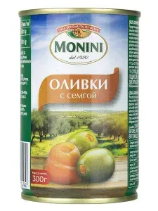 Monini Оливки зелёные с сёмгой, 300 г