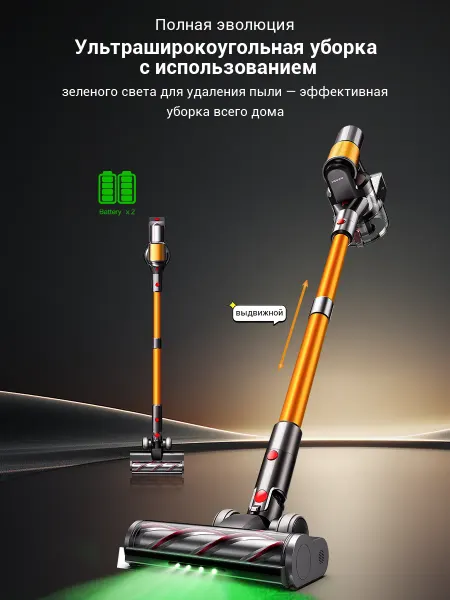 PUPPYOO Пылесос вертикальный беспроводной T20 для дома и мебели