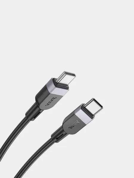 Кабель Hoco X109 Energy 60W, силикон, Type-C to Type-C, 3 м, зарядка 60 Вт, ток 3 А
