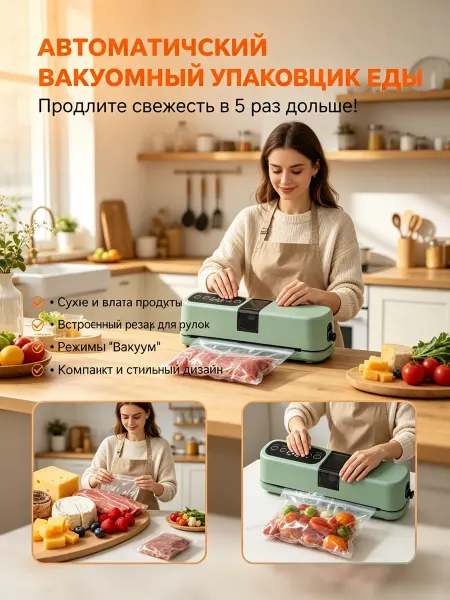 Xiaomi Вакуумный упаковщик запайщик пакетов